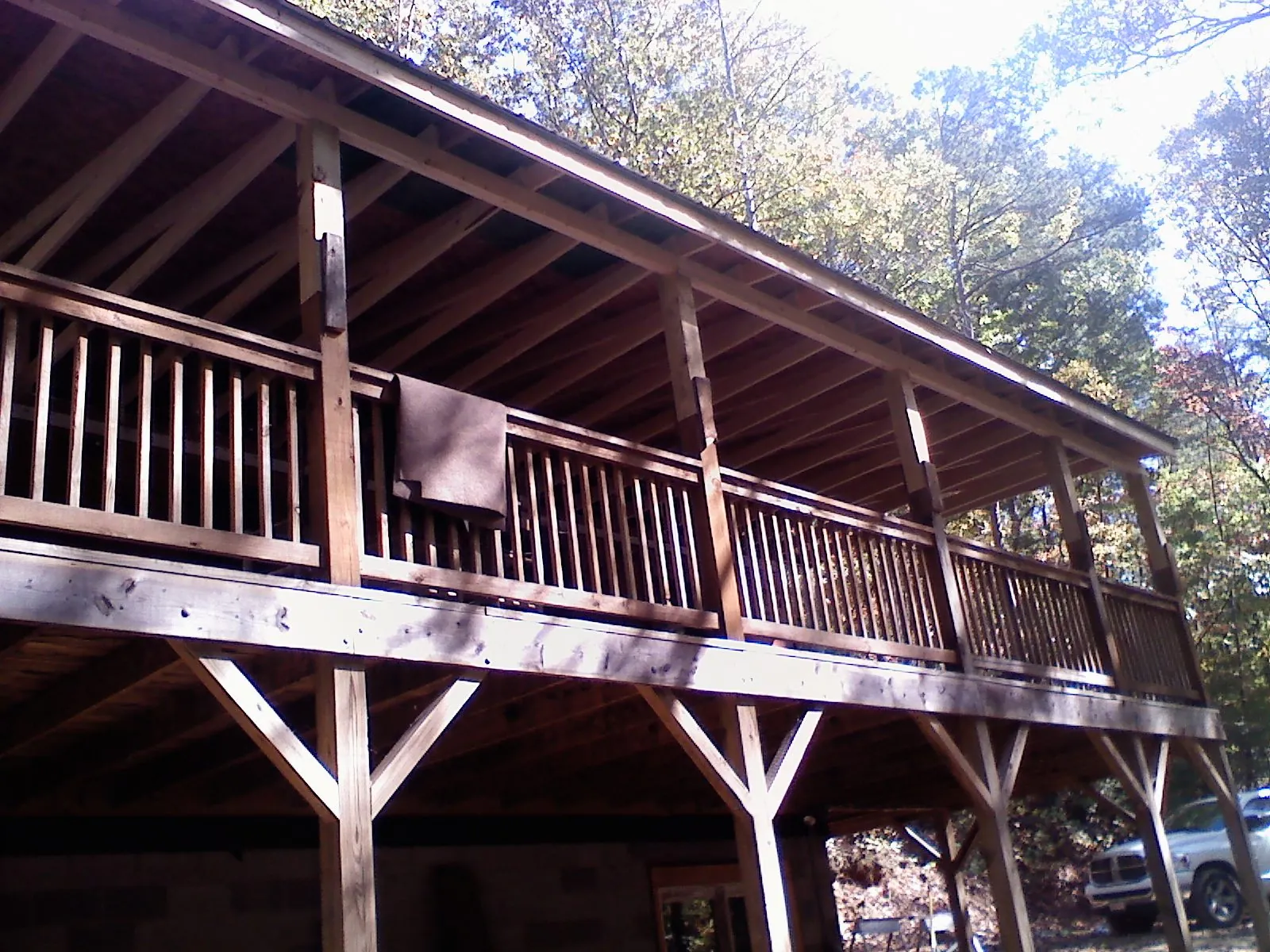 Timber framing under a new elevated porch and deck — Roof Leak Repair in Pacific Beach by Roofing Brothers